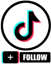 TikTok Icon. Folge uns. 